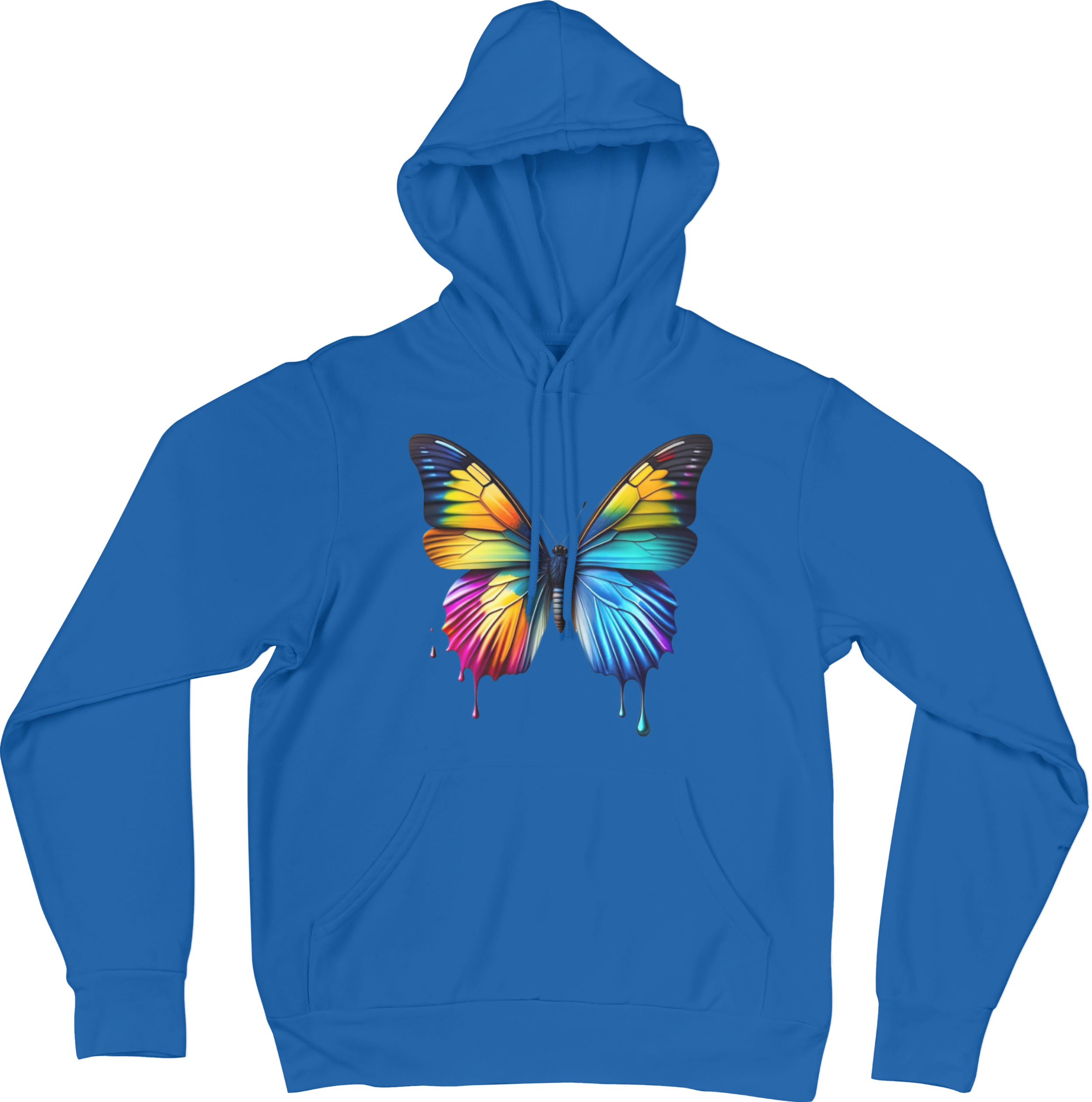 【500円引きクーポン】 Graphic Butterfly Splash Color Hoodie Teez Fusion Graphic — トップス